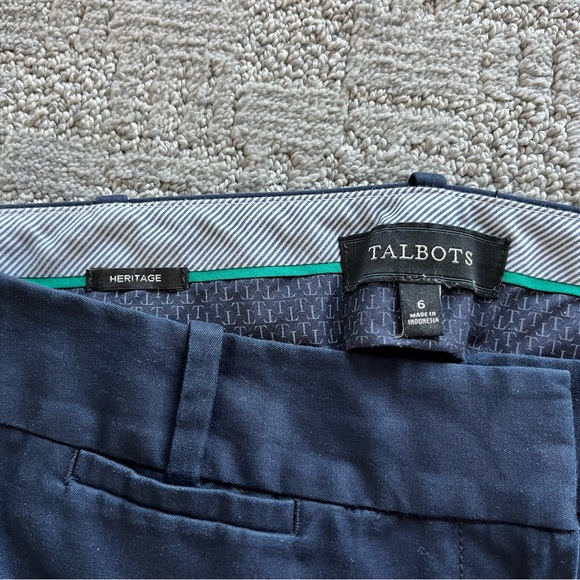 Talbots Heritage Navy slim ankle slit pants - Picture 4 of 4